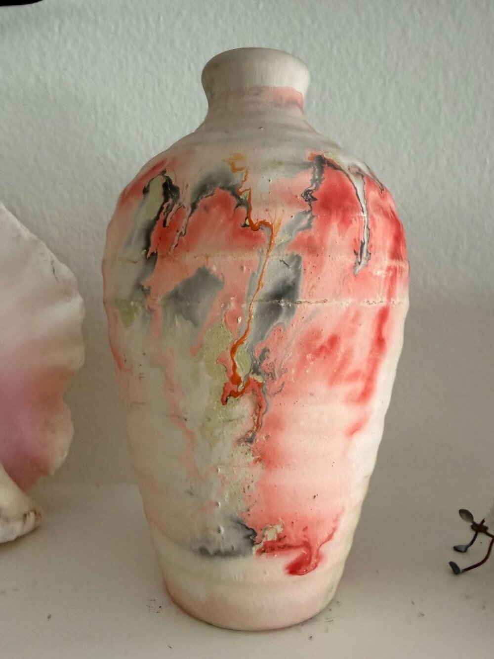 Nemadji Pottery Vase ~ 8.5" Tall ~ Vintage & Signed